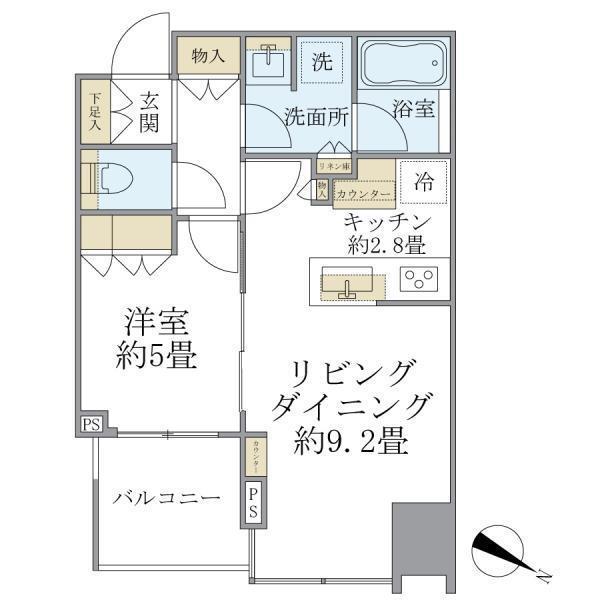 大崎ウエストシティタワーズＥＡＳＴ（1708） 間取り図画像