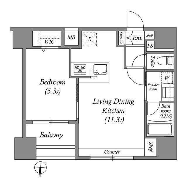 ACP Residence 中野新橋（0502） 間取り図画像