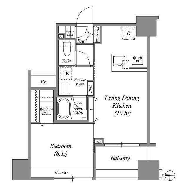 ACP Residence 中野新橋（0704） 間取り図画像