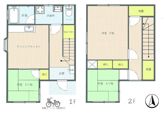 リバー関Ⅱ（B棟） 間取り図画像