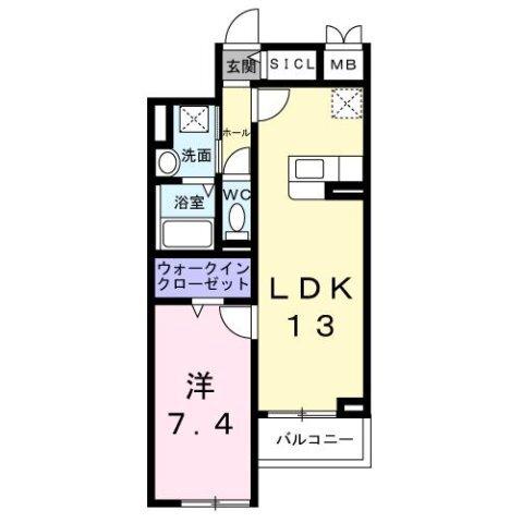 アンソレイユ（202） 間取り図画像