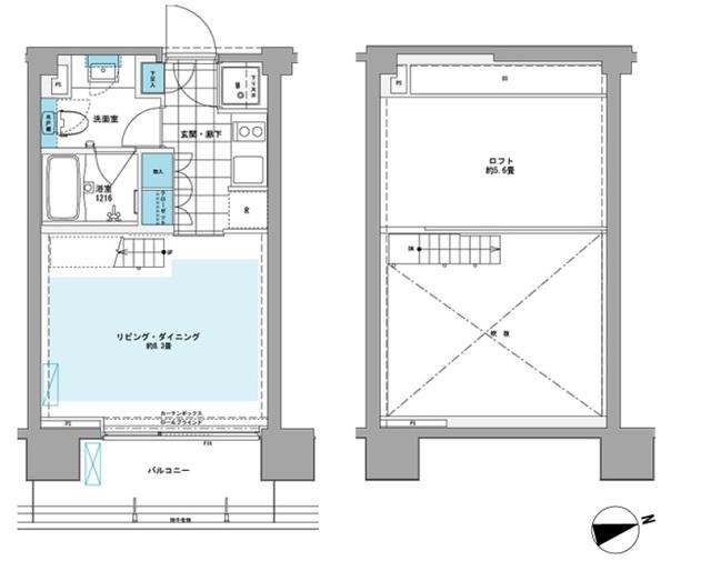 プライムアーバン芝浦LOFT（202） 間取り図画像