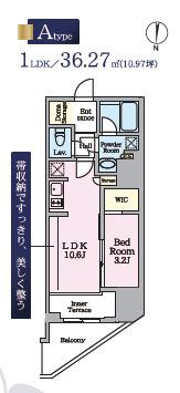 リビオメゾン東陽町Hutte 間取り図画像