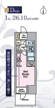 リビオメゾン東陽町Hutte（402） 間取り図画像