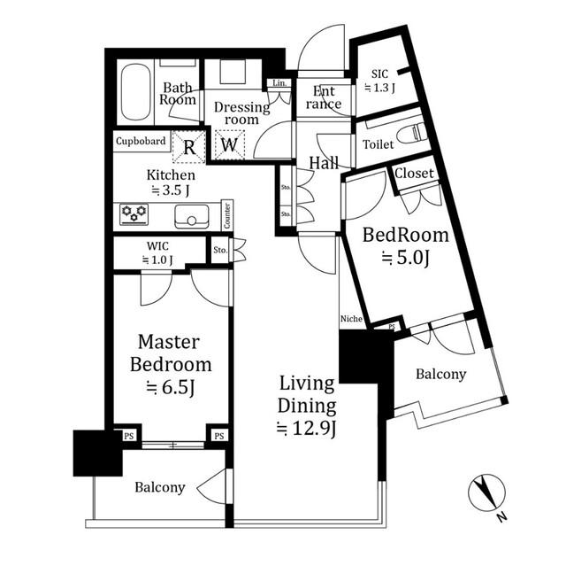 グローバルフロントタワー（1012） 間取り図画像