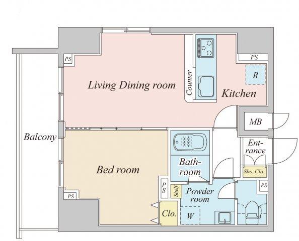 プラウドフラット神楽坂Ⅱ（902） 間取り図画像