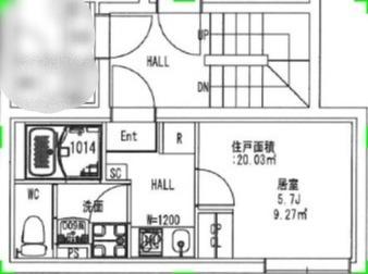 港区白金マンション 間取り図画像