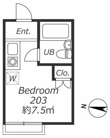 AP1021 コートMIKI（203） 間取り図画像
