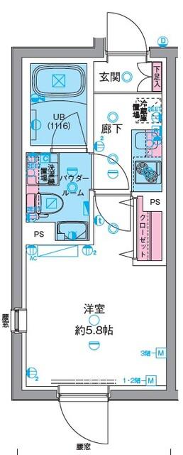 GENOVIA高円寺Ⅱ（0110） 間取り図画像