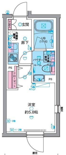 GENOVIA高円寺Ⅱ（0101） 間取り図画像