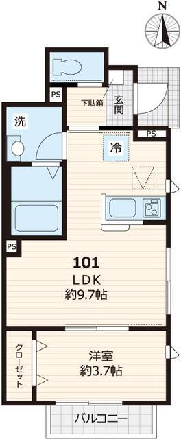 ベラルーチェ（101号室） 間取り図画像