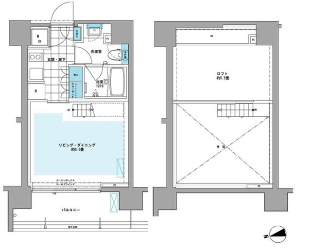 プライムアーバン芝浦LOFT 間取り図画像