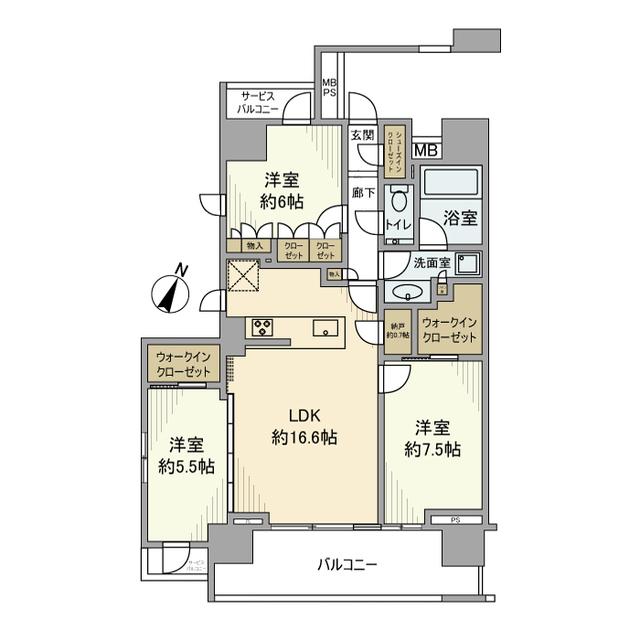クレヴィア新宿若松町（309） 間取り図画像