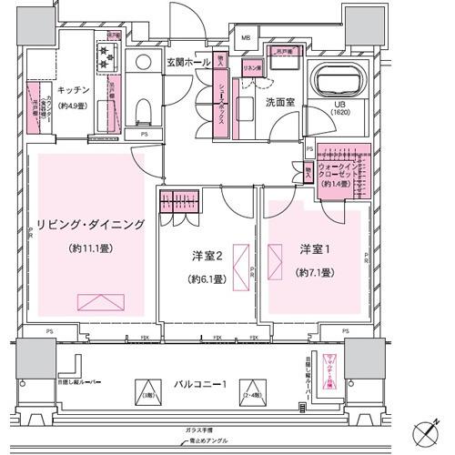 ザ・パークハウスグラン千鳥ヶ淵（302） 間取り図画像