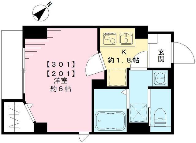 MTレジデンス早稲田（201号室） 間取り図画像