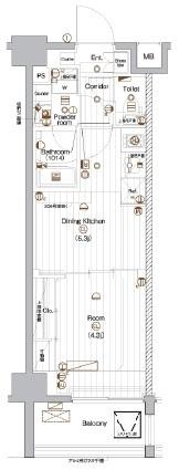 プレミアムキューブ上野毛♯mo 間取り図画像