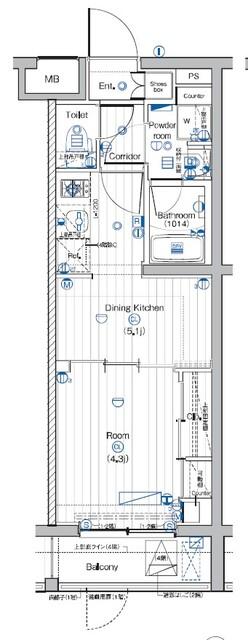プレミアムキューブ大岡山DEUX 間取り図画像