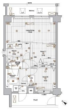 プレミアムキューブ上野毛♯mo 間取り図画像