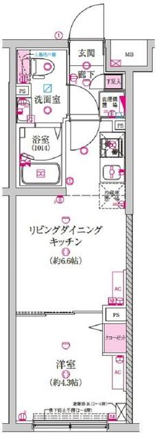 ラフィスタ豪徳寺 間取り図画像