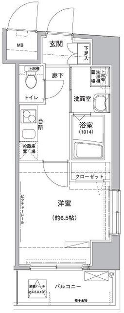 ロメック山手日暮里 間取り図画像