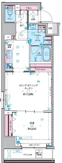 GENOVIA 東神田 green veil 間取り図画像