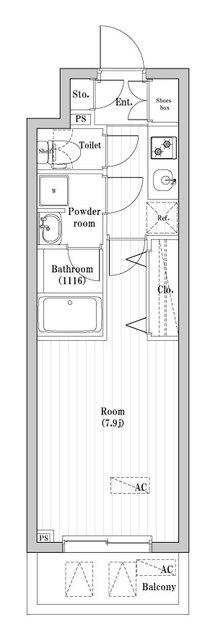 オーパスレジデンス武蔵小山 間取り図画像