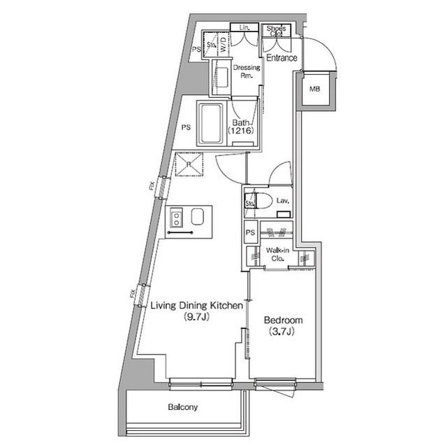 ザ・パークハビオ中野新橋（410） 間取り図画像
