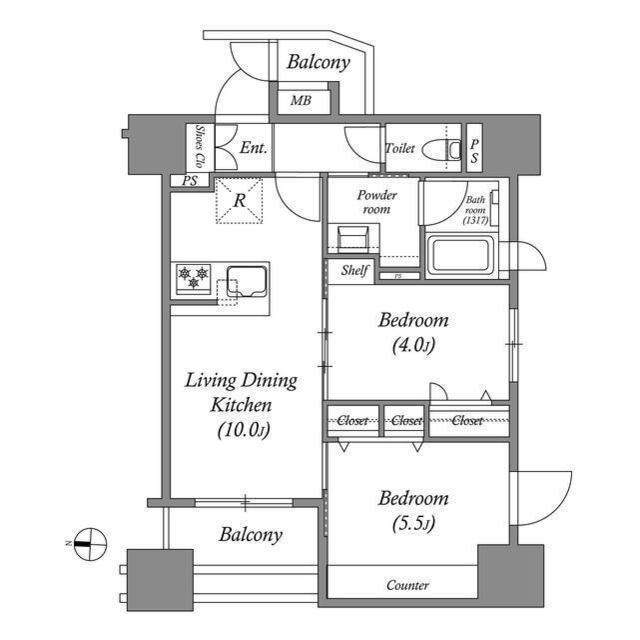ACP Residence 中野新橋（0805） 間取り図画像