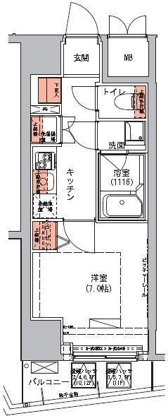 ハーモニーレジデンス三田 間取り図画像