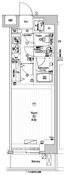 LUMEED CUBE 菊川 PREMIUM 間取り図画像