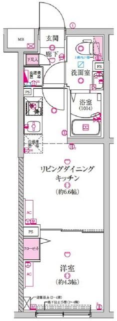 ラフィスタ豪徳寺 間取り図画像
