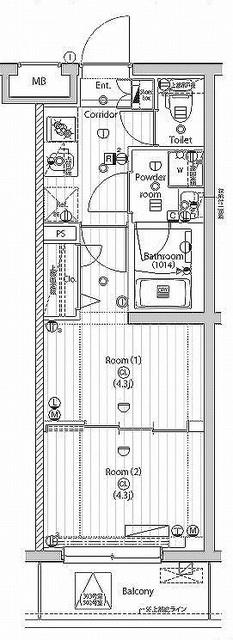 PREMIUM　CUBE　武蔵新田 間取り図画像