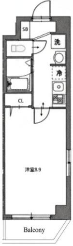 PARK MODERN等々力 間取り図画像