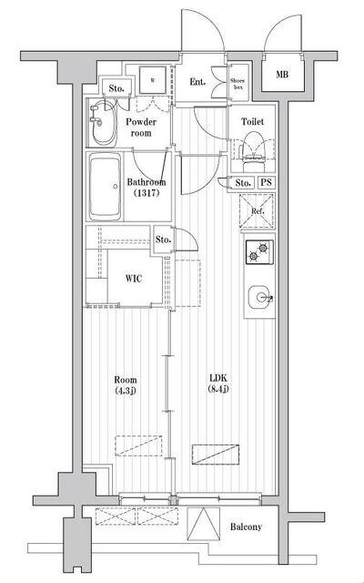 レジデンス桜新町ガーデン 間取り図画像