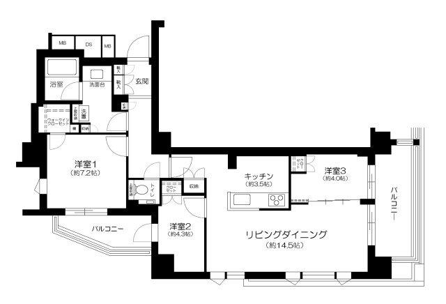 クレヴィア用賀 間取り図画像