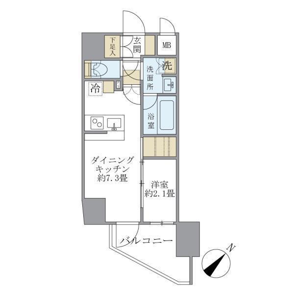 アジールコート町屋（103） 間取り図画像
