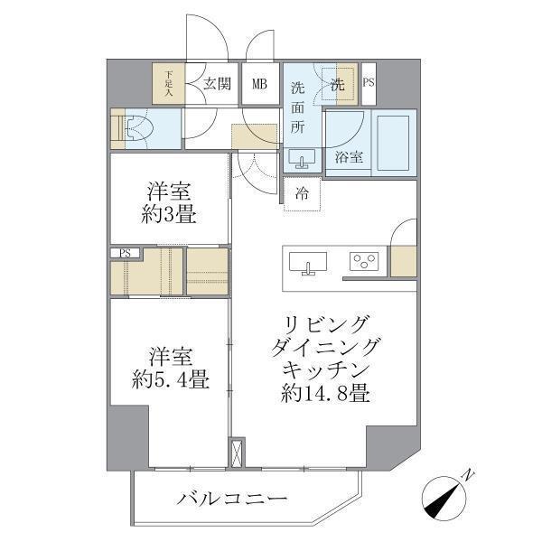アジールコート町屋（1503） 間取り図画像