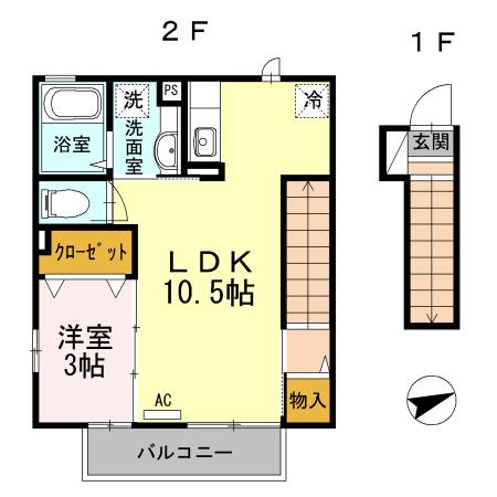 グレイス八千代（201） 間取り図画像