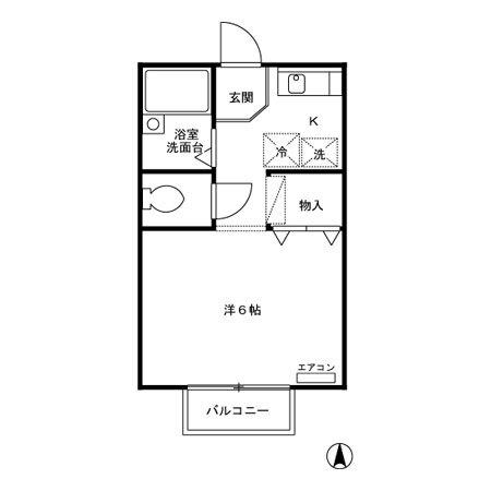 パルフラット（102） 間取り図画像