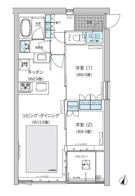 ガーデニエール砧　ＷＥＳＴ（250） 間取り図画像