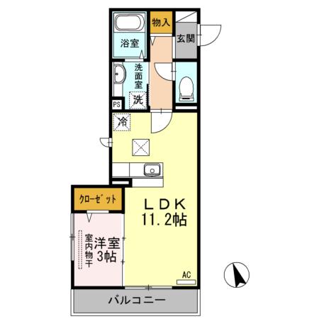 エクレウス下馬（101） 間取り図画像