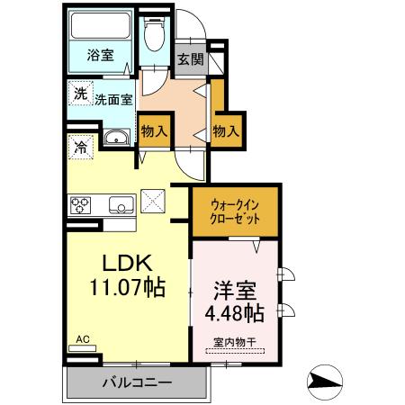 ソレイユ三原台　B（103） 間取り図画像