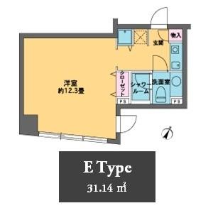 カスタリア水天宮Ⅱ（0405） 間取り図画像