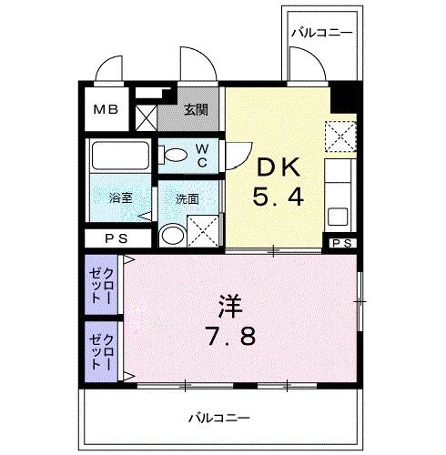 シャトレエレガン（401） 間取り図画像