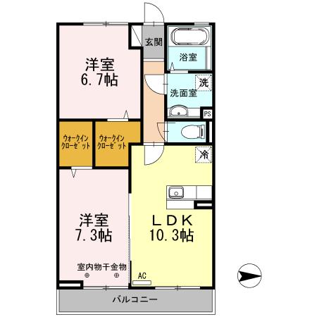 パークハイムMSKⅡ（302） 間取り図画像