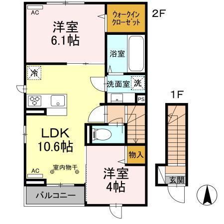 Liberte国立（201） 間取り図画像
