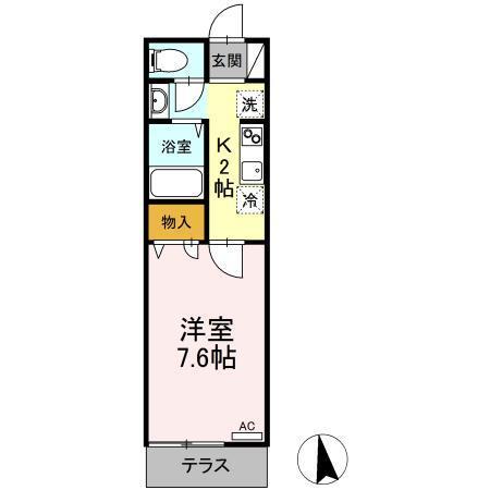エスポワ−ル21（102） 間取り図画像
