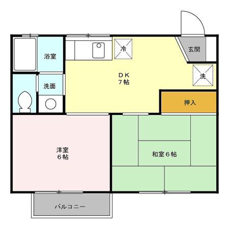 コスモクレール　Ⅰ（201） 間取り図画像