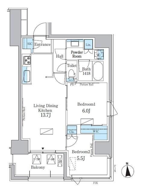 パークアクシス新宿百人町（703） 間取り図画像