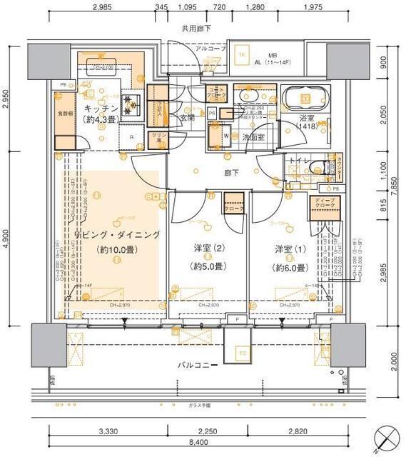 ＨＡＲＵＭＩ　ＦＬＡＧ　ＳＵＮ　ＶＩＬＬＡＧＥ　Ｄ棟（1105） 間取り図画像